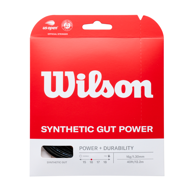 Cuerda para Raqueta Synthetic Gut Power Negra