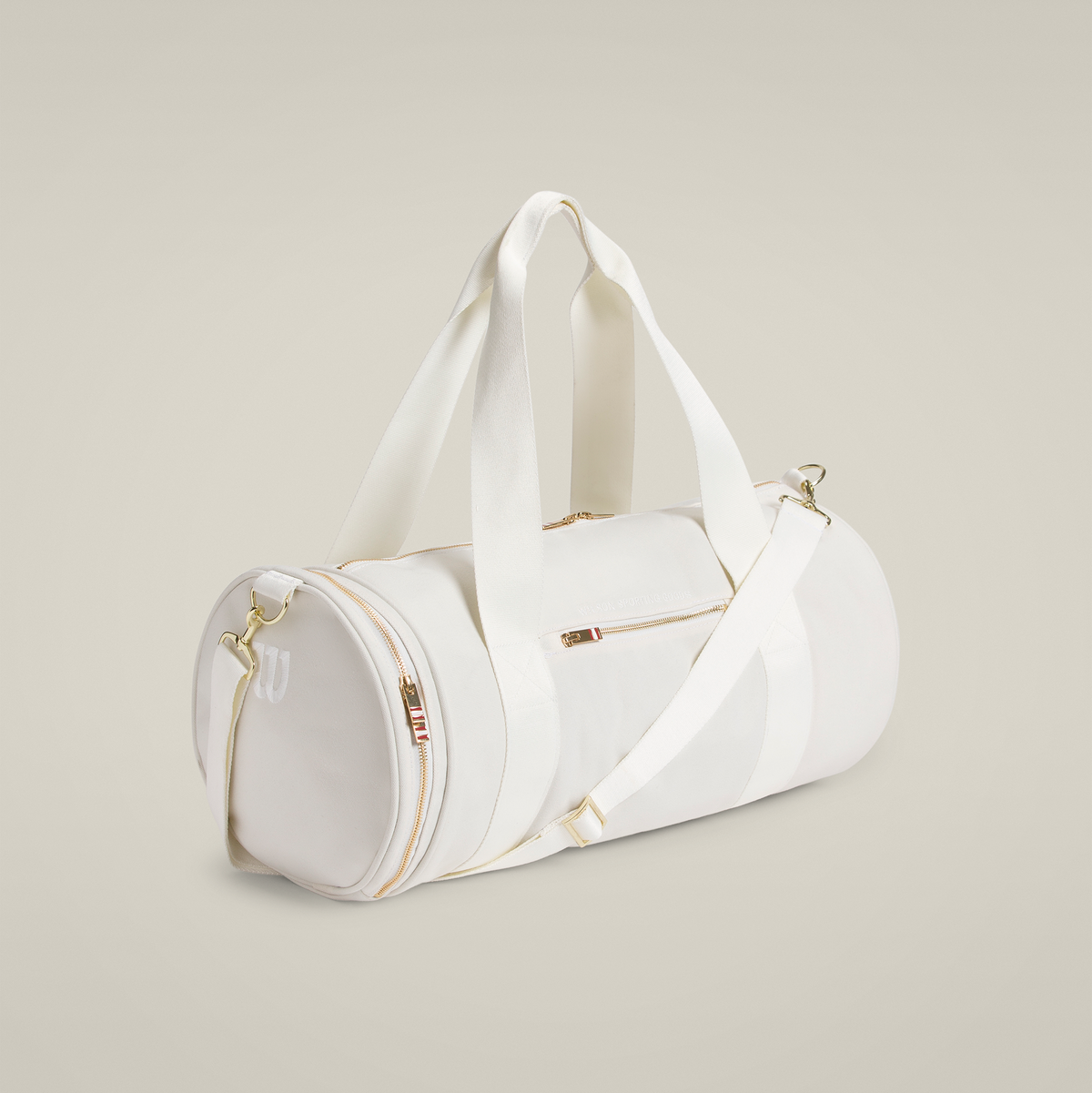 Maleta tipo duffle blanca